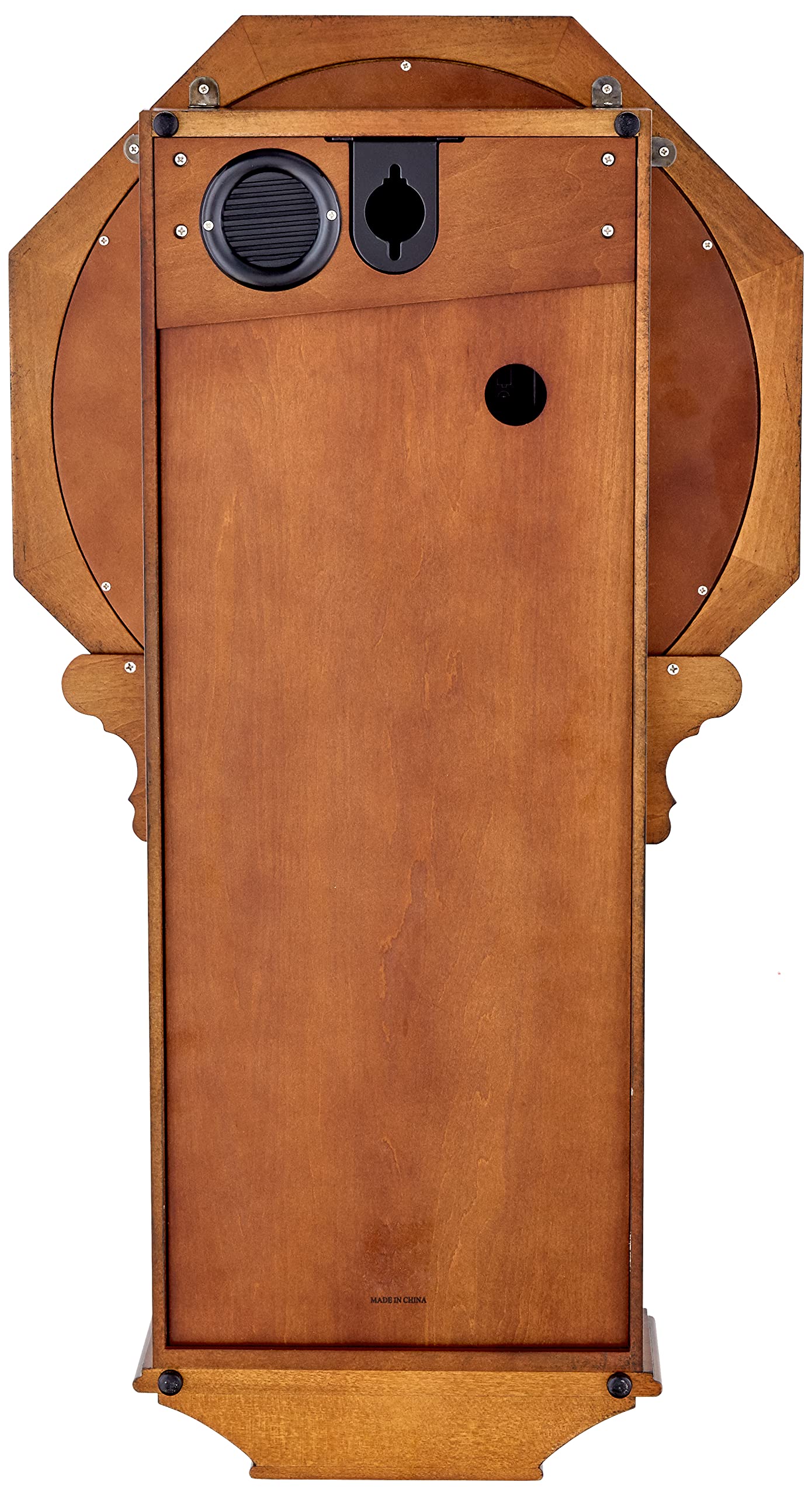 Bulova C3543 Ashford Wall Clock | 25" Schoolhouse Design | Walnut Finish | Harmonic Triple-Chime Movement | Engraving Plate - Image 3