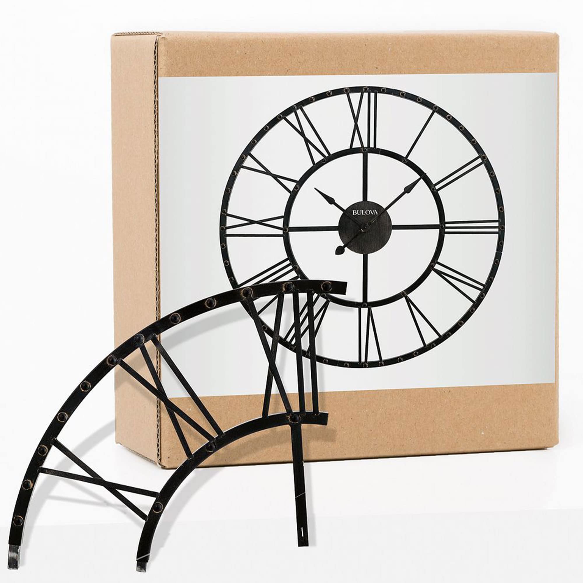 Bulova C4820 Carmen Wall Clock, Black - Image 4