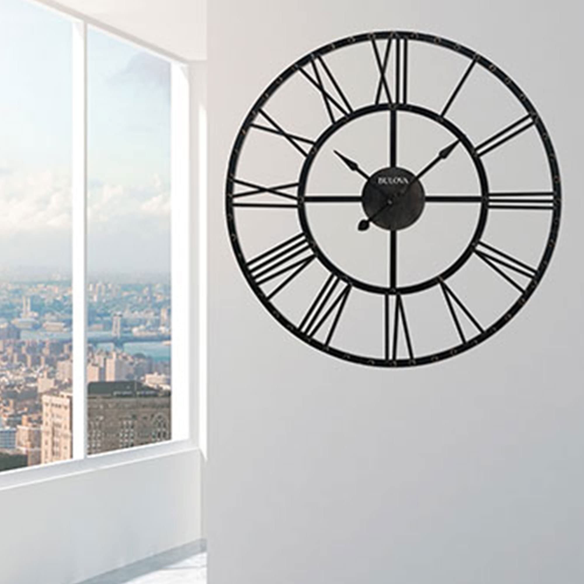 Bulova C4820 Carmen Wall Clock, Black - Image 5