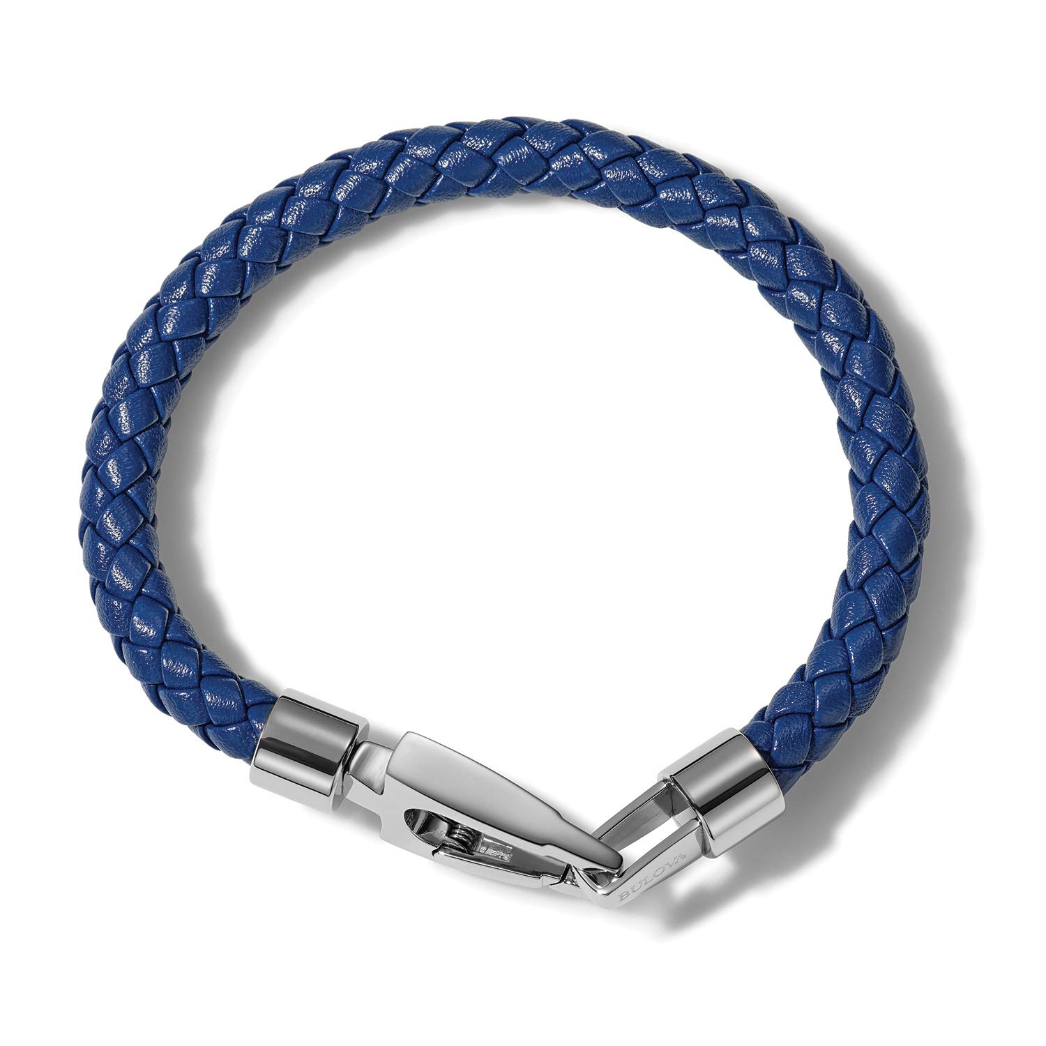 Bulova Jewelry Men's Marine Star Braided Leather Bracelet with Tuning Fork Clasp - Image 5