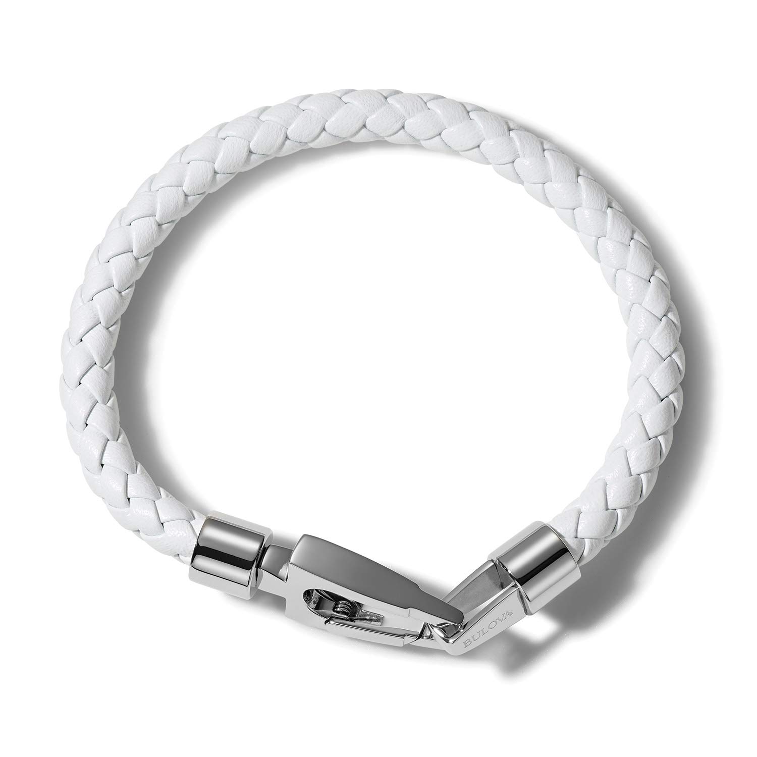 Bulova Jewelry Men's Marine Star Braided Leather Bracelet with Tuning Fork Clasp - Image 5