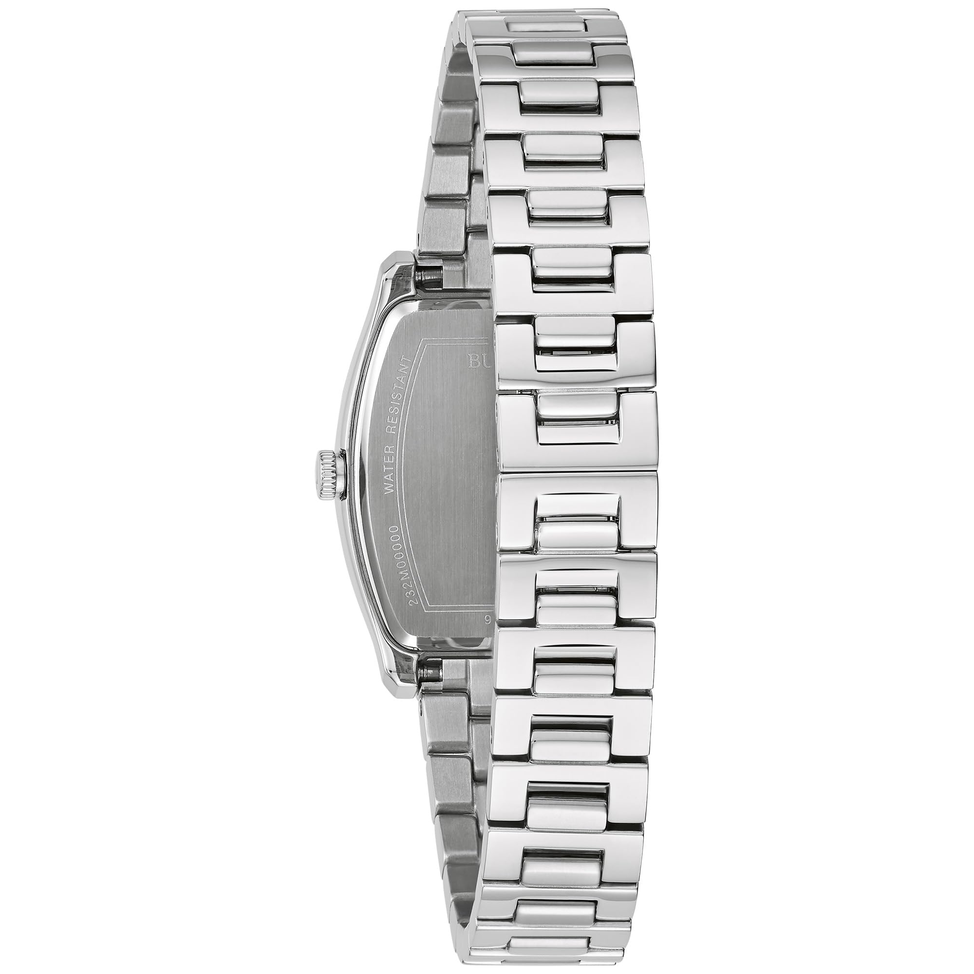 Bulova Ladies Dress Classic Diamond 3-Hand Quartz Watch, Stainless Steel Bracelet, 26x35mm Case - Image 3