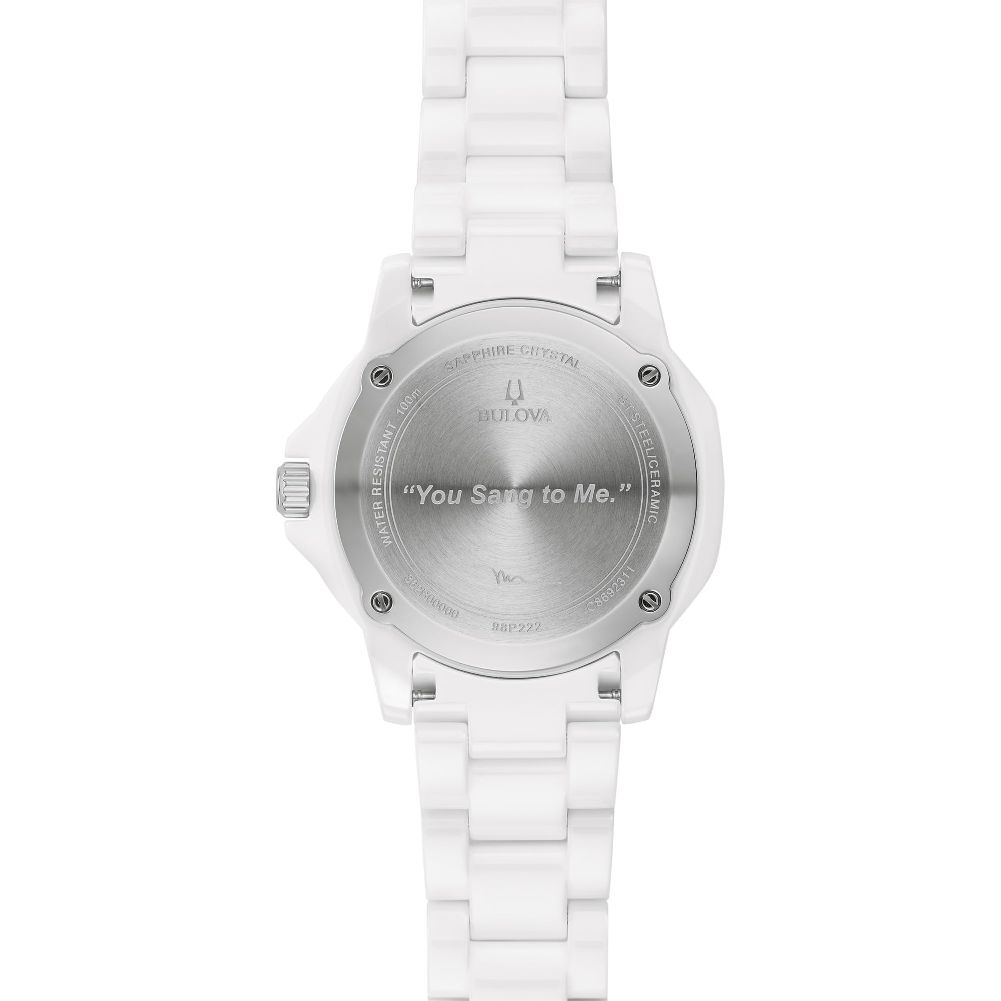 Bulova Ladies' Marc Anthony Marine Star White Ceramic and Stainless Steel 3-Hand Quartz Watch Style: 98P222 - Image 4