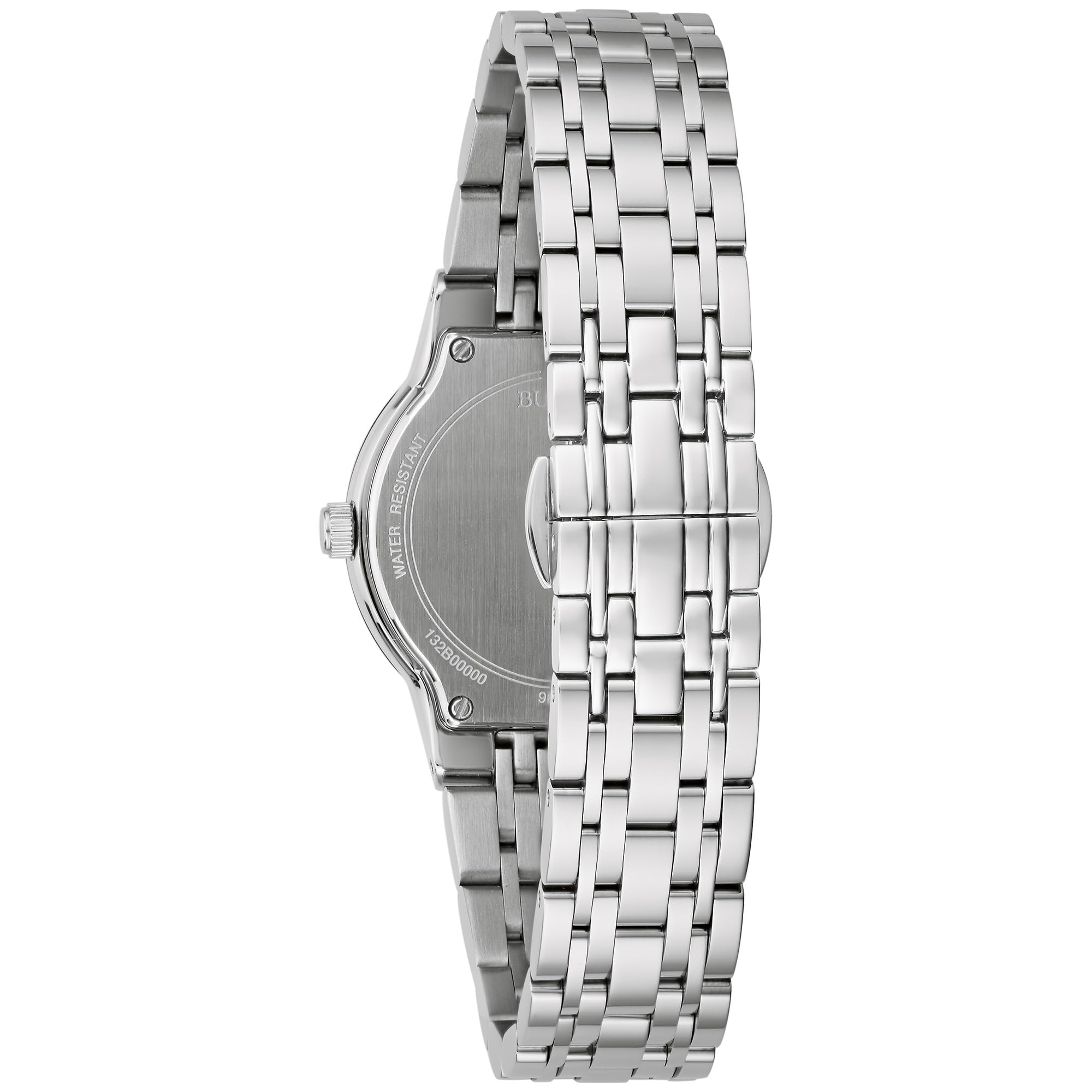 Bulova Ladies' Modern Stainless Steel 3-Hand Quartz Watch, Black Dial Style: 96L299 - Image 3
