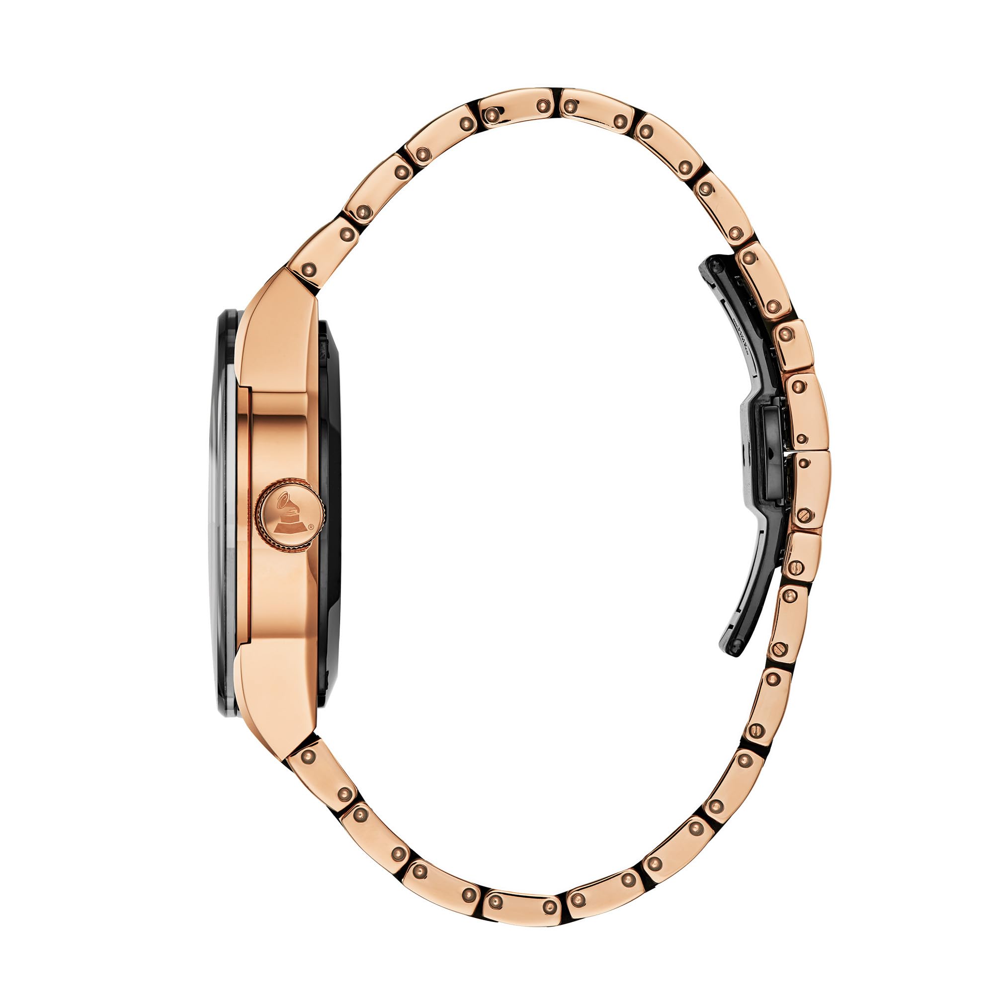 Bulova Latin Grammy Modern Millenia Automatic Two-Tone Stainless Steel Watch,Open Heartbeat Aperture,Exhibition Case Back,Black Dial, (Model:98A236) - Image 3