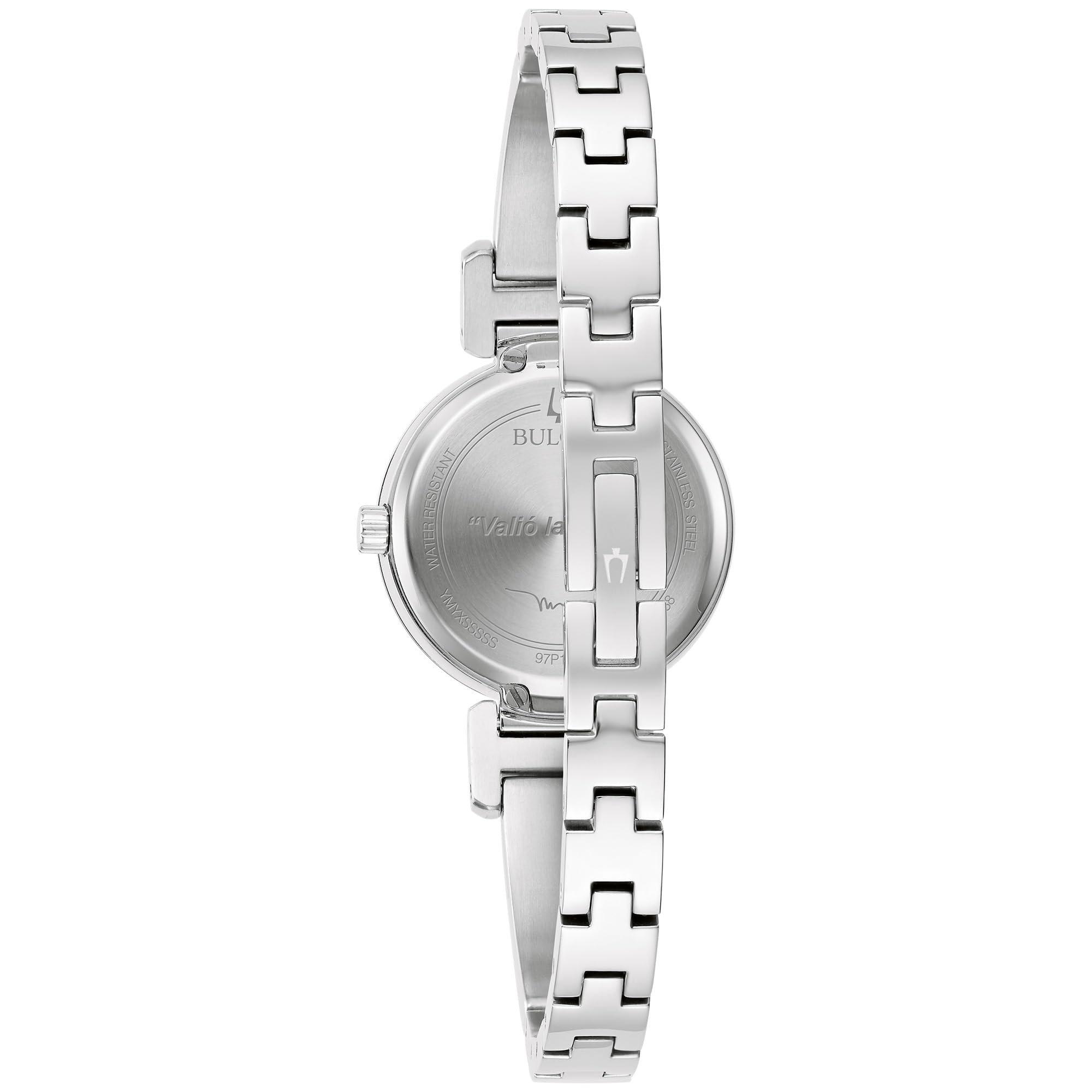 Bulova Marc Anthony Ladies Modern Diamond Stainless Steel Bangle Bracelet Watch - Image 4
