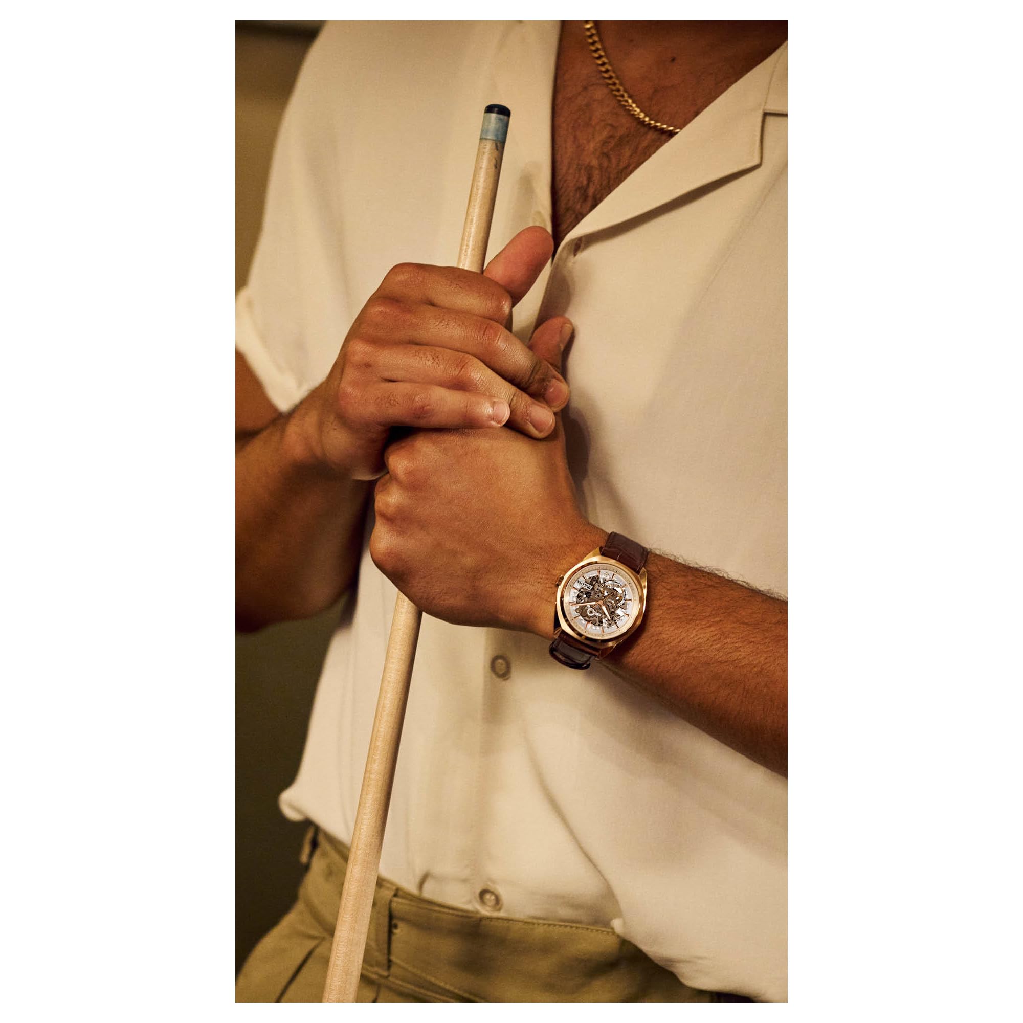 Bulova Men's Automatic Dress Classic Surveyor Watch, Black Leather Strap, Full Skeleton Dial, 42 Hour Power Reserve, 41mm - Image 4