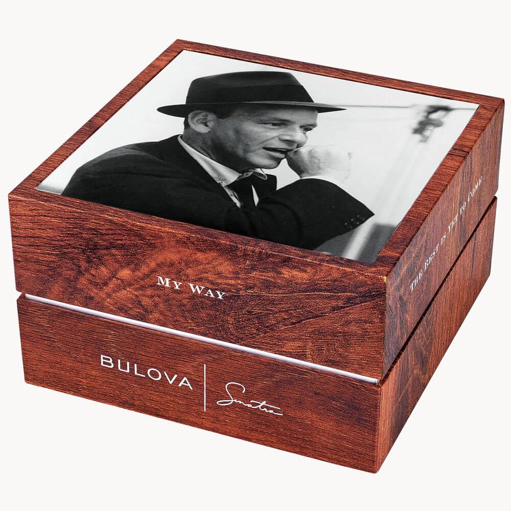 Bulova Men's Frank Sinatra My Way Leather Strap Watch - Image 5