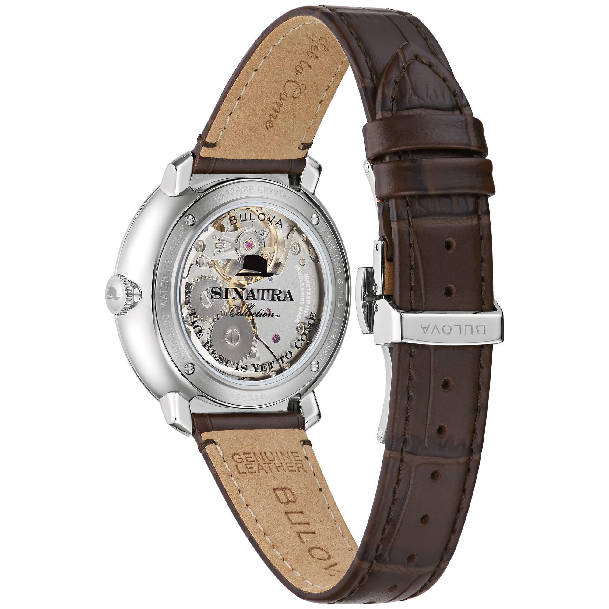 Bulova Men's Frank Sinatra 'The Best is Yet to Come' 3-Hand Swiss Automatic Date Watch, 42-Hour Preserve, Sapphire Crystal - Image 3