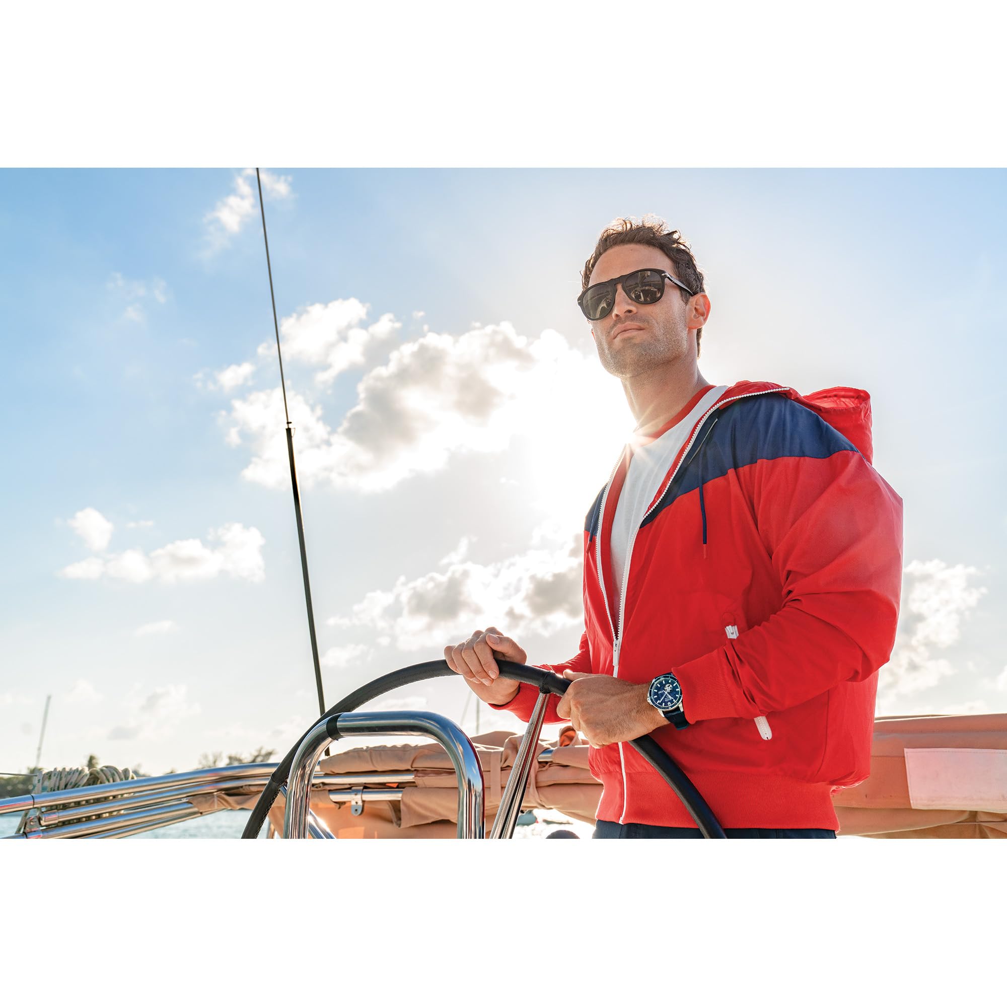 Bulova Men's Marine Star 'Series C' Automatic Stainless Steel 3-Hand Watch, Exhibition Case, Rotating Bezel - Image 4