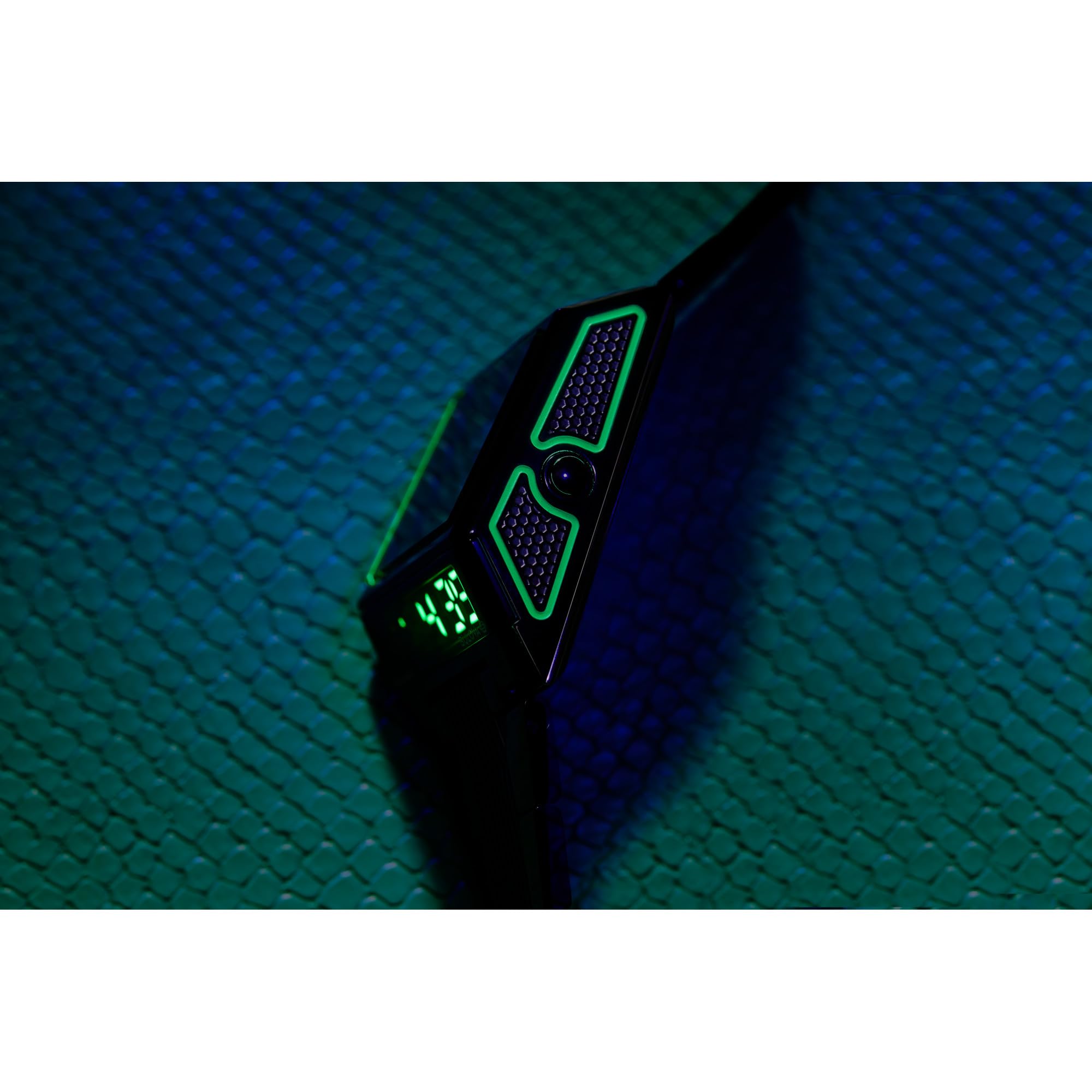 Bulova Mens LED Computron D-Cave Special Edition Black IP and Silicone Strap Watch, Transparent Mineral Crystal Style: 98C140 - Image 5