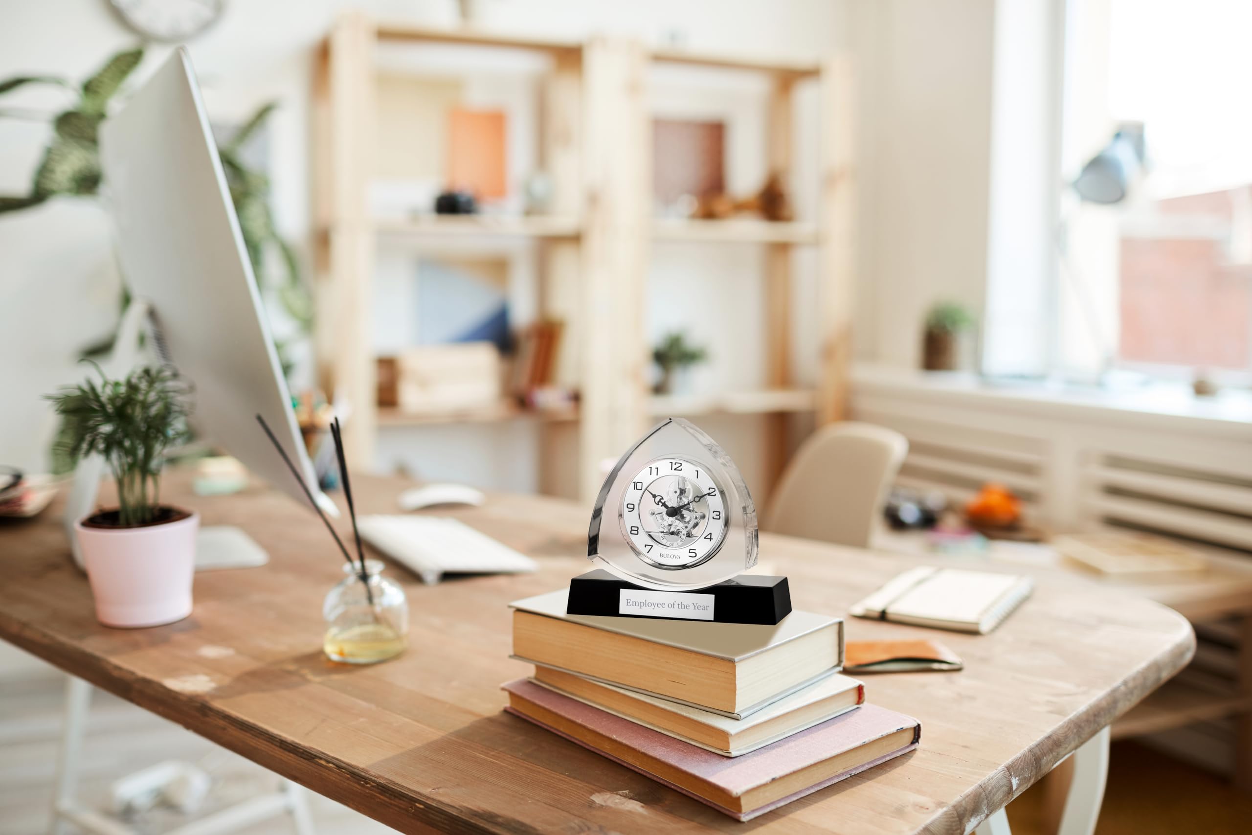 Bulova Trident Clock Clocks B1706 Trident, Clear - Image 3