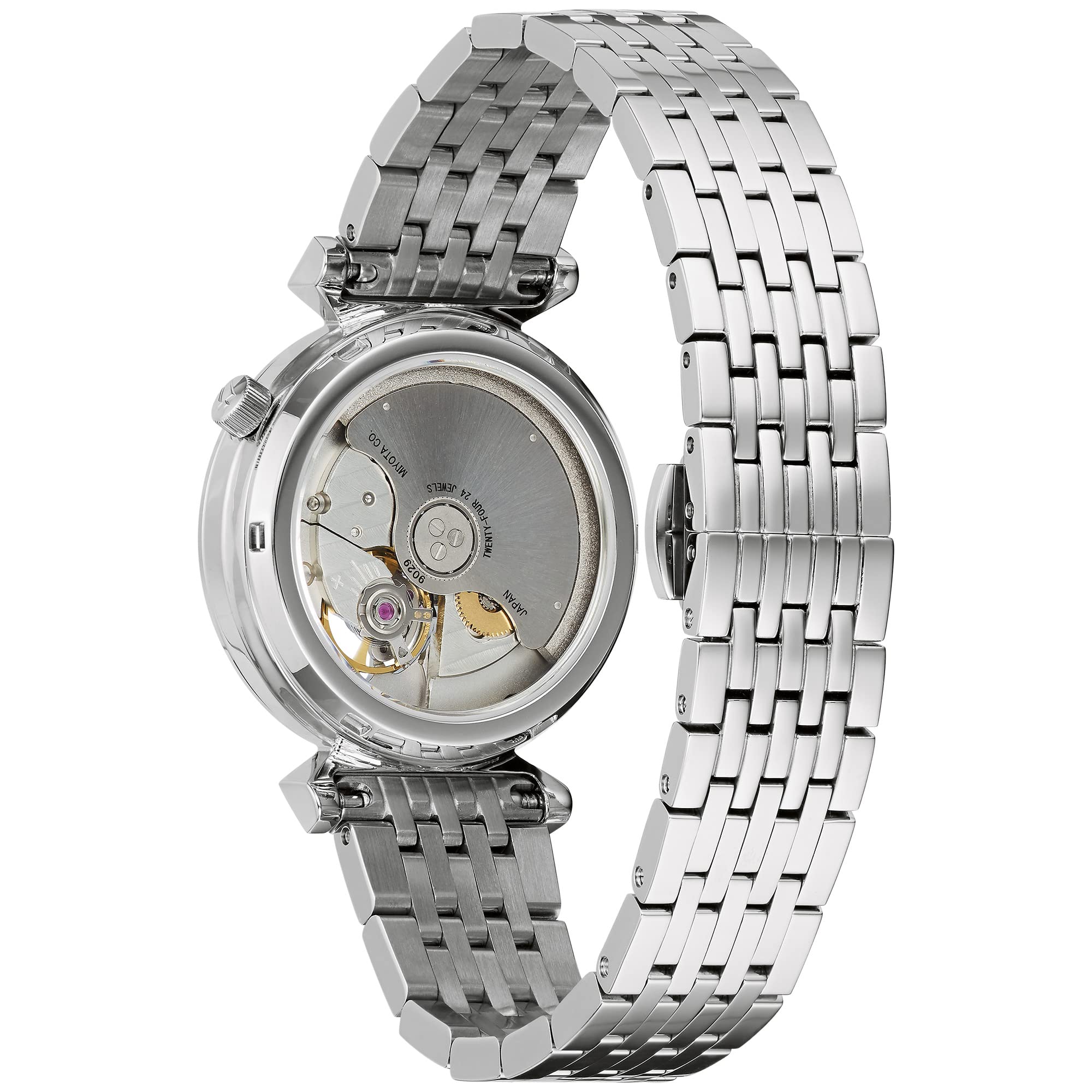 Bulova Women's Regatta Diamond Automatic Stainless Steel Open Aperture Watch, Mother of Pearl Dial Style: 96P222 - Image 3