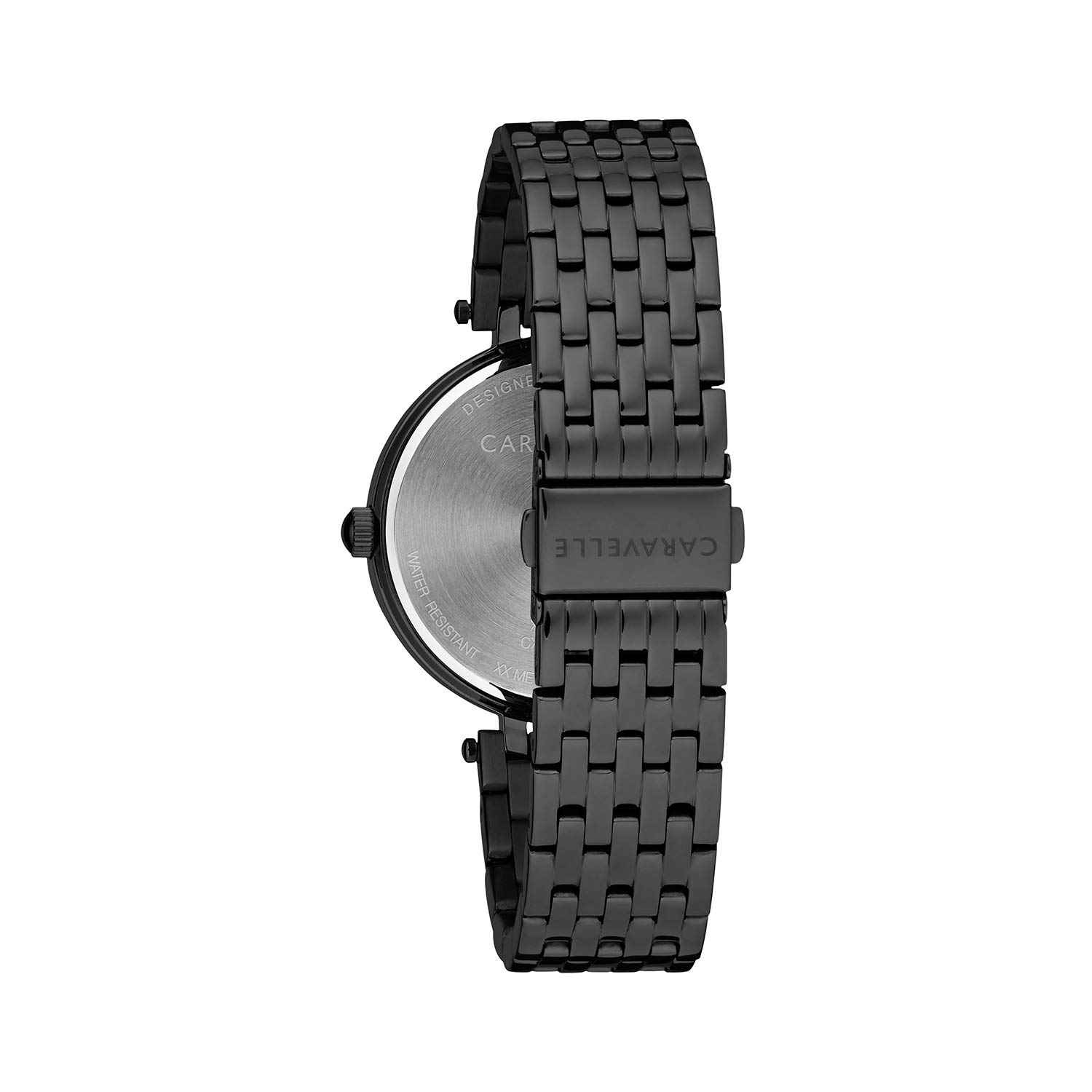 Caravelle by Bulova Ladies' Modern Crystals Black Ion Plated Stainless Steel Quartz Watch, Style: 45L171 - Image 3