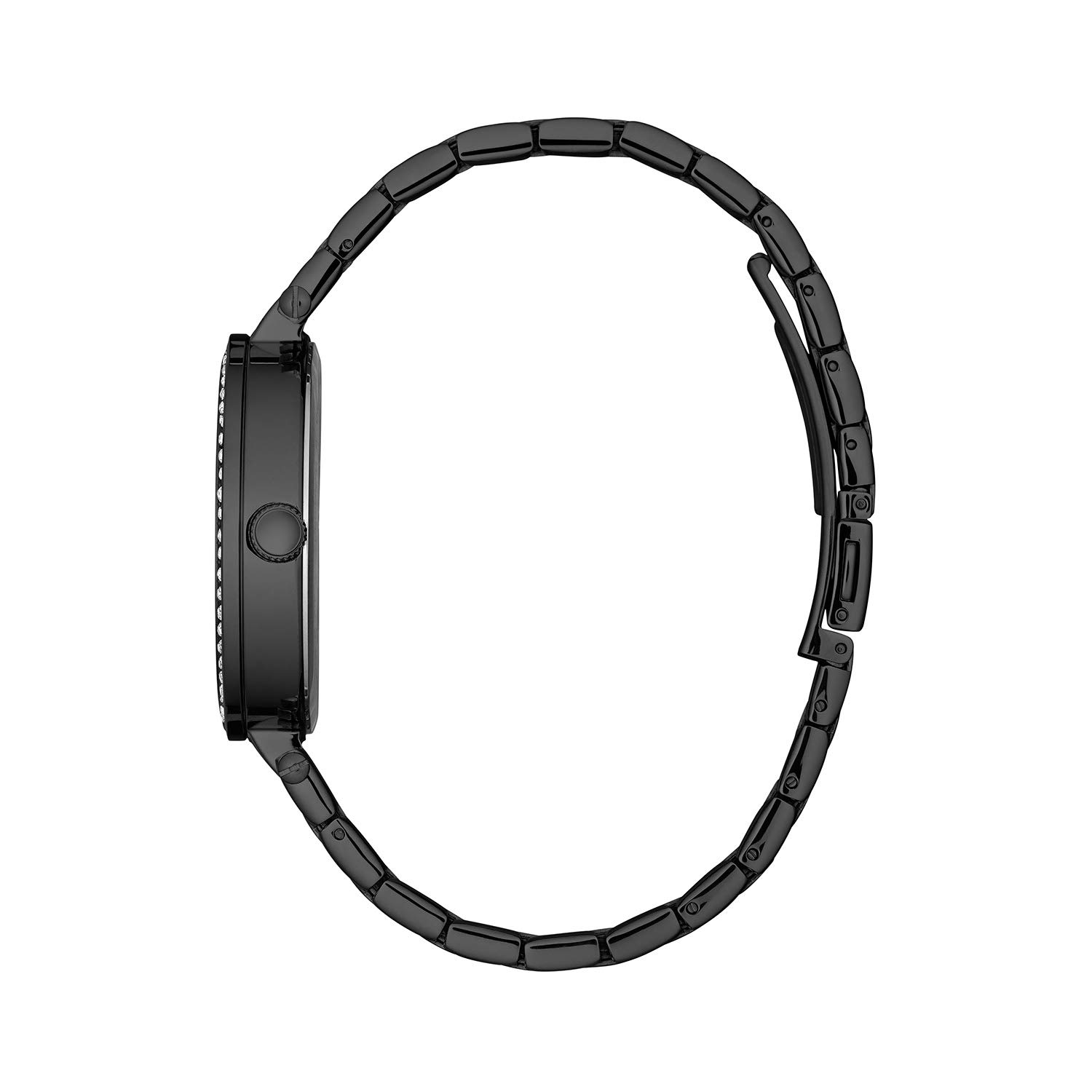 Caravelle by Bulova Ladies' Modern Crystals Black Ion Plated Stainless Steel Quartz Watch, Style: 45L171 - Image 4