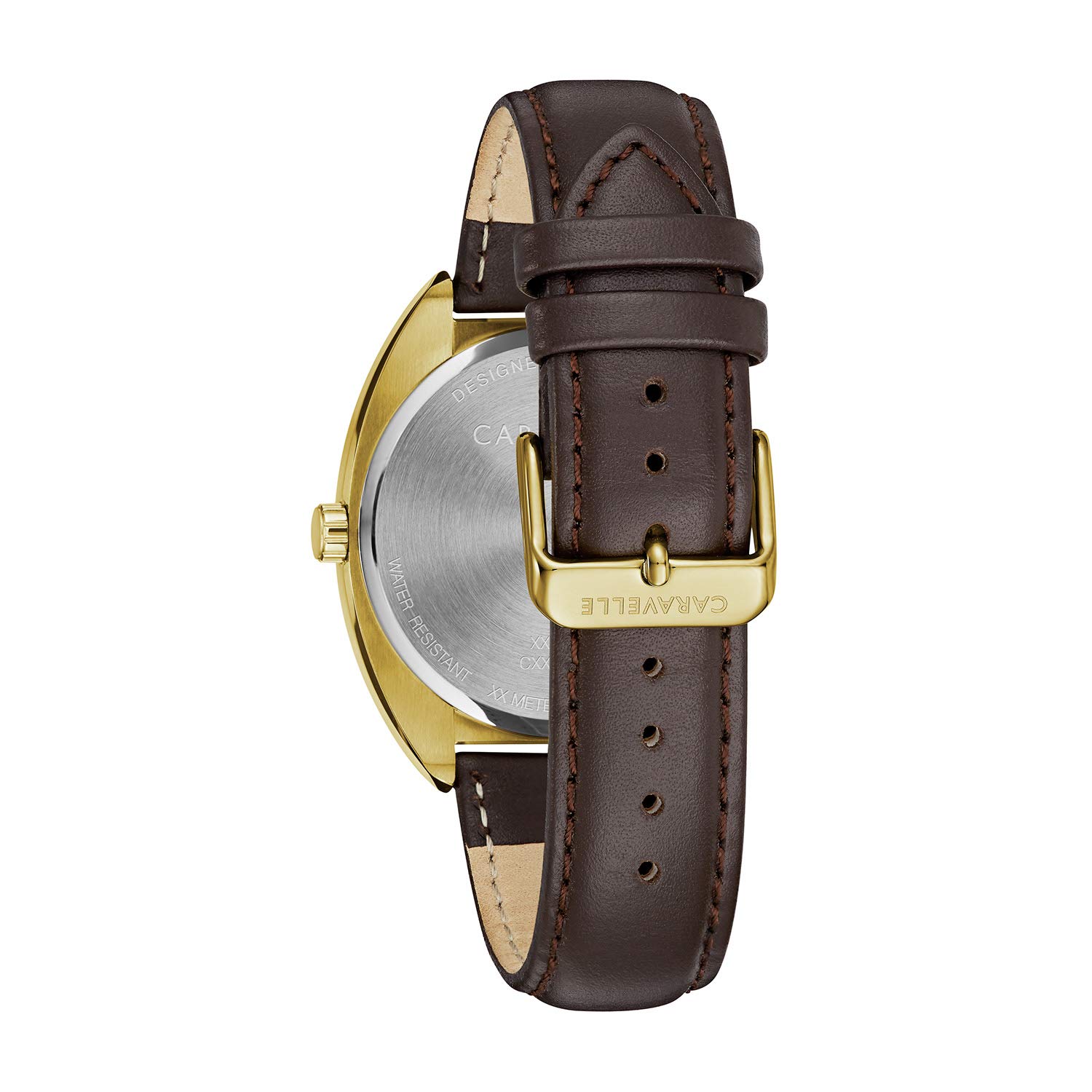 Caravelle Retro Quartz Mens Watch, Stainless Steel with Black Leather StrapSport - Image 3